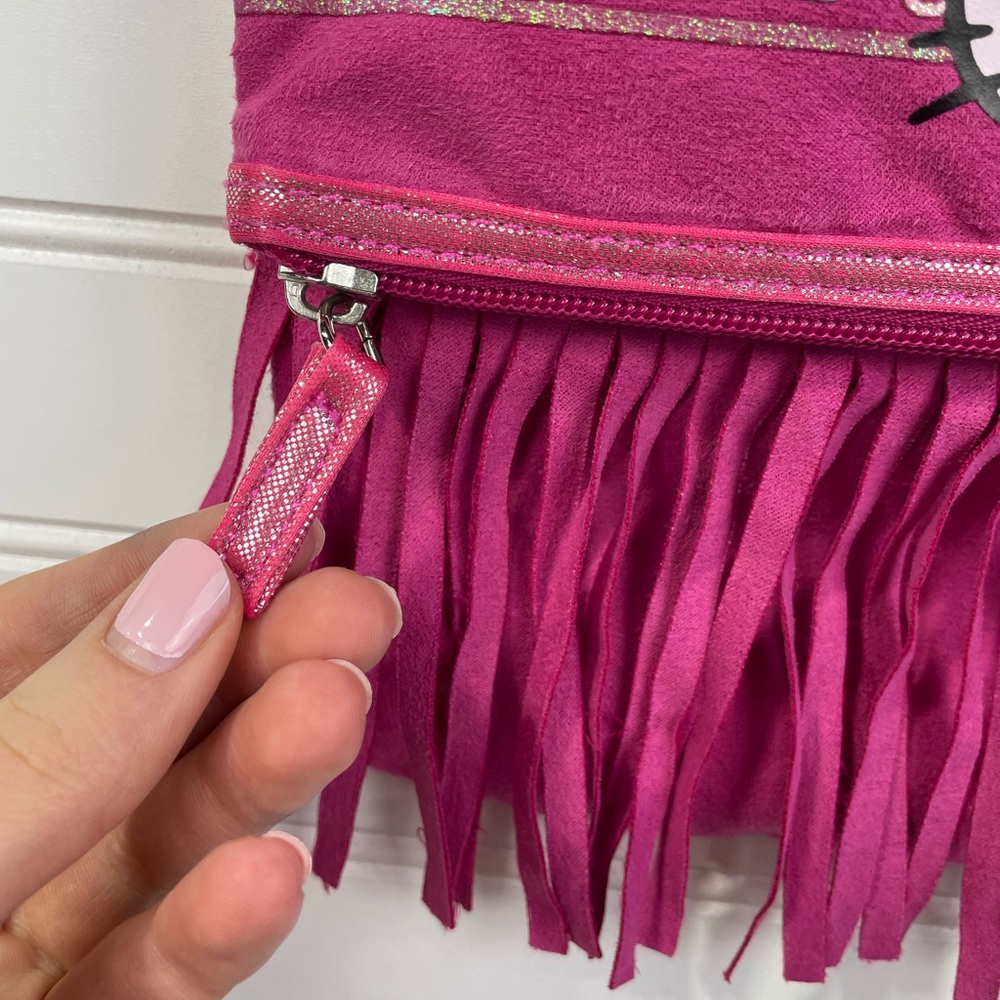 Hello Kitty Sanrio Pink Glitter Fringe Crossbody Bag/Purse EUC - Picture 4 of 13
